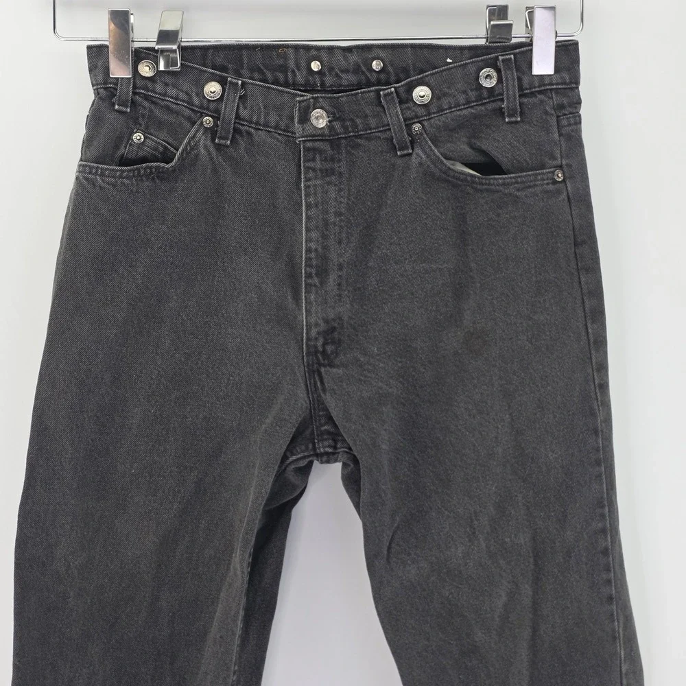 Levi's 552 Jeans Mens 36x32 Black Vintage Made in USA Relaxed Tapered Denim